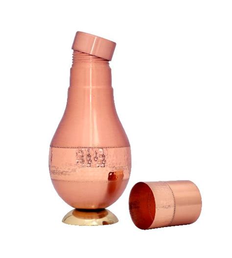 Copper Steel Hammered Matka Glass, For Etc, Packaging Type : Carton Box ...