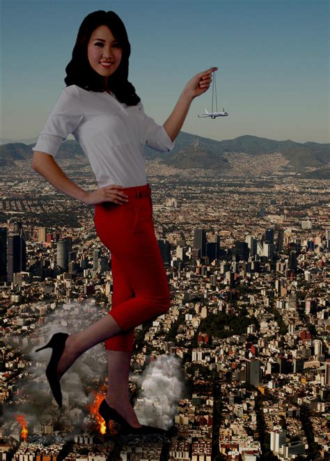 Giga Giantess Mariko carries a Plane by Amazons4U on DeviantArt