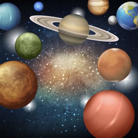 OUTER SPACE PLANETS BACKDROP 10 X 10 FT