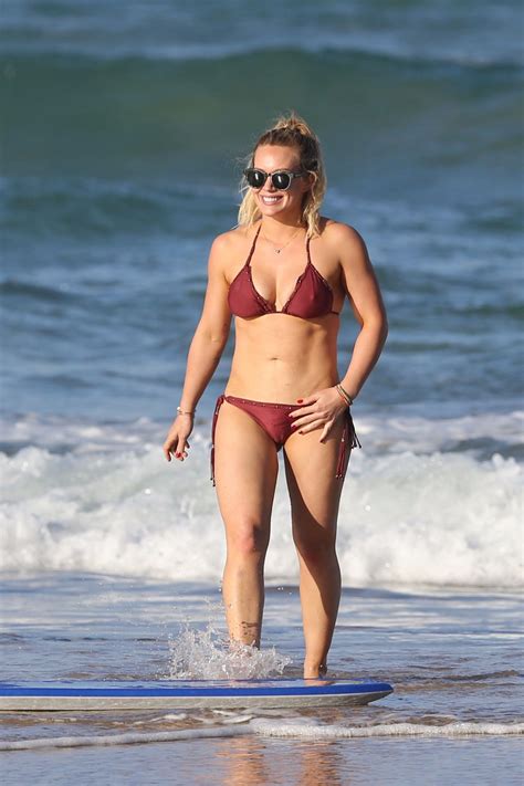 Hilary Duff in Bikini at the Beach in Hawaii 1/1/ 2017 • CelebMafia