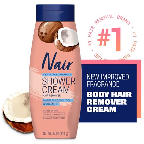 Nair Hair Remover Sensitive Formula Shower Power with Coconut Oil and