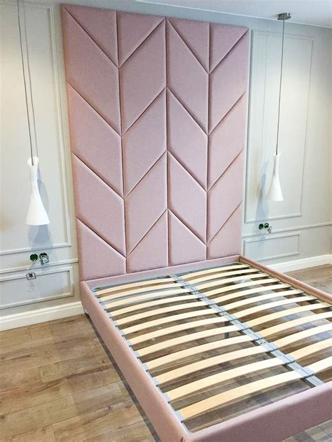 Изголовье кровати из мягкой стеновой панели | Box bed design, Bed frame ...