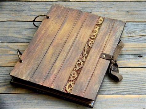Деревянный блокнот | Notebook art, Collage scrapbook, Small wood projects
