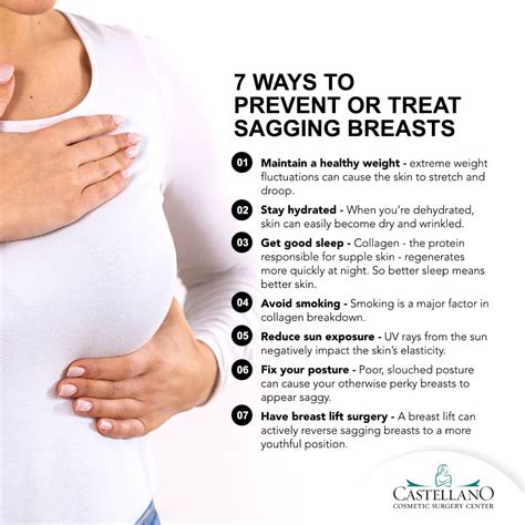 ways  prevent  treat sagging breasts