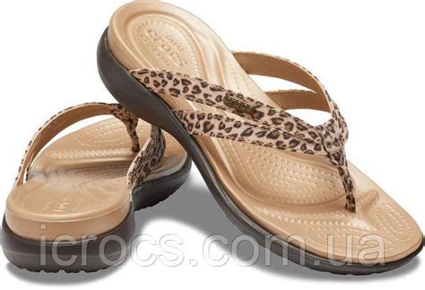 Crocs Capri Leopard Print Strappy Original США W6 36-37 (22 См) Сланцы ...