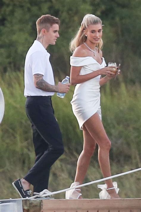 Justin Bieber & Hailey Baldwin Look Stunning In White As They Head To