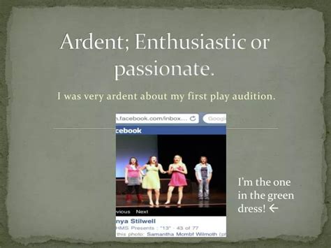 PPT - Ardent; Enthusiastic or passionate. PowerPoint Presentation, free ...