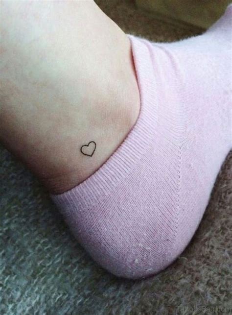 54 Adorable Heart Tattoo On Ankle - Tattoo Designs – TattoosBag.com