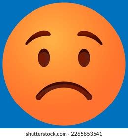 Emoji Frowning Face Vector Illustration Stock Vector (Royalty Free ...