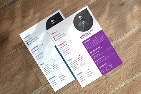 creative resume template design behance