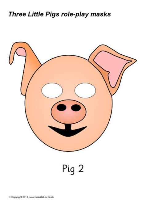 Three Little Pigs Mask Template