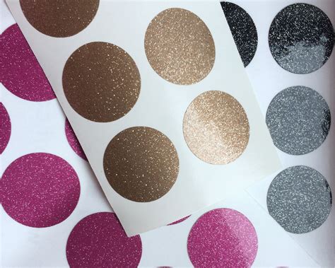 Glitter Polka Dots Stickers Polka Dots Home Decor Dot/circle - Etsy