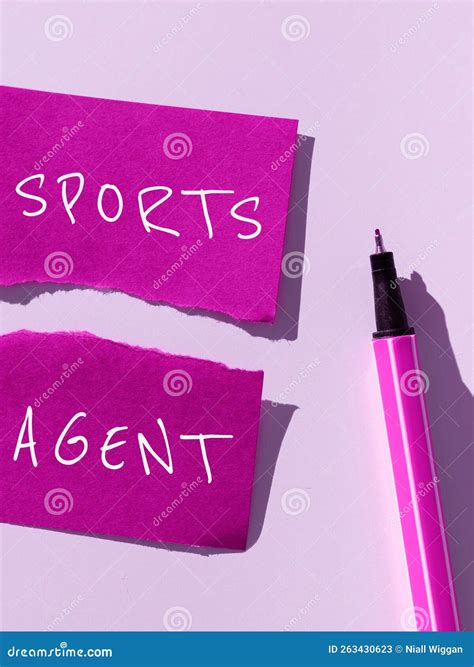 Agente Deportivo De Texto De Escritura a Mano. Concepto Que Significa