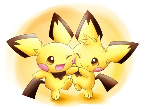 Pokemon Pichu Pikachu Raichu Cute
