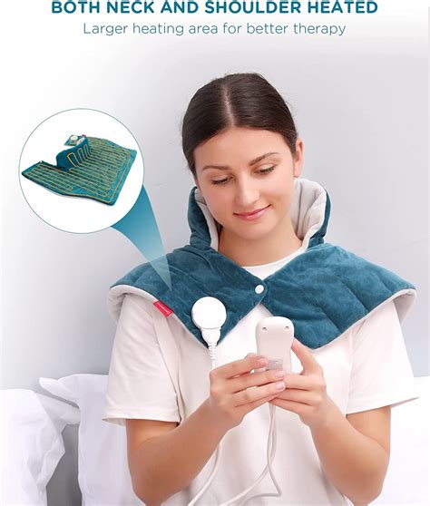 Comfytemp Weighted Heating Pad for Neck and Shoulders - 2.2lb Electric ...