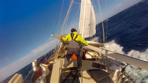 Sailing in BIG WIND and WILD SEAS!!! (Short Clip) - YouTube