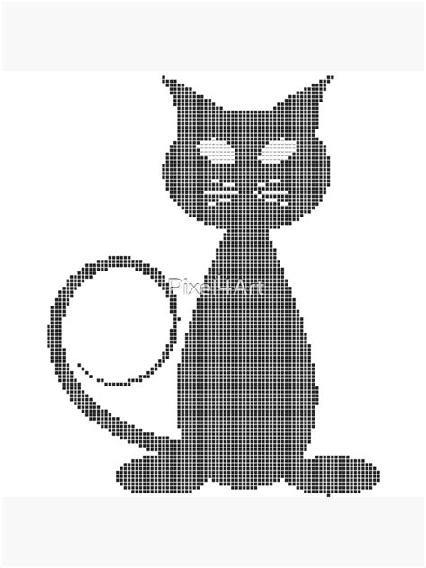 "Black Cat Pixel Art" Poster for Sale by Pixel4Art | Redbubble