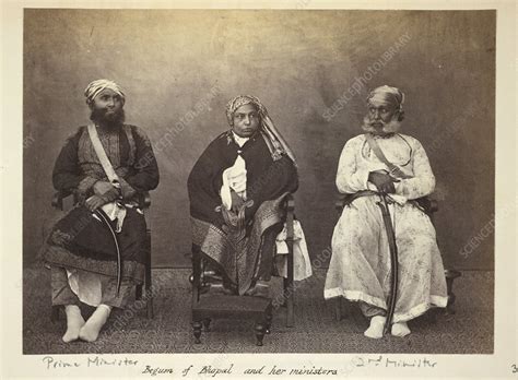 Begum of Bhopal and her Ministers - Stock Image - C018/5933 - Science ...