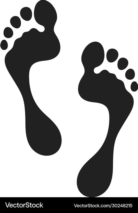 Human footprint silhouette Royalty Free Vector Image