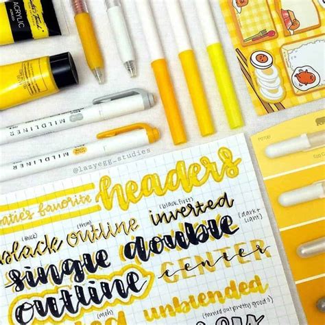 60 Amazing Yellow Bullet Journal Spread Ideas | My Inner Creative