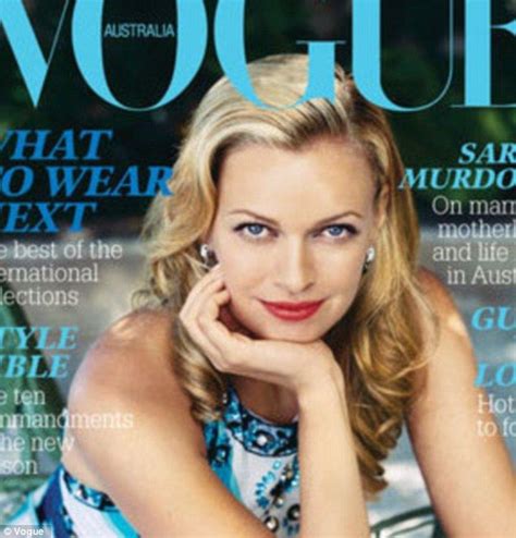 Sarah Murdoch Vogue Cover | Vogue covers, Sarah murdoch, Model