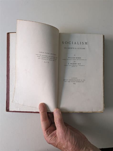 Socialism Its Growth & Outcome by William Morris and E. Belfort Bax