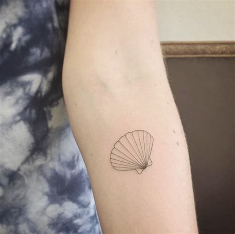 Seashell Outline Tattoo