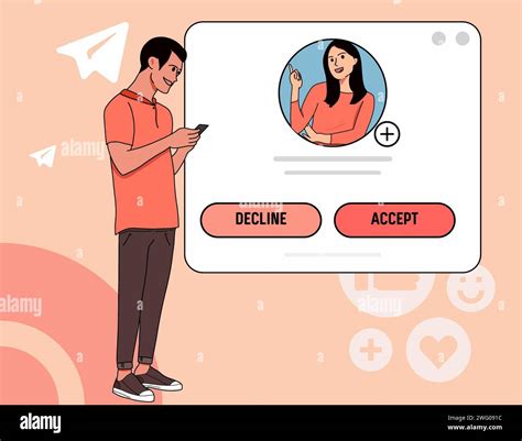 accept request concept vector flat illustration stock photo alamy