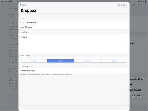 Compiling and Exporting Chapters for My iOS 12 Review with Drafts 5