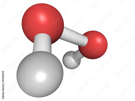 Chemical structure of a hydrogen peroxide (H2O2) molecule Stock ...