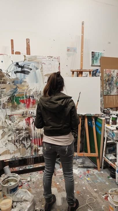 artist  work image artist studio paintbrushes