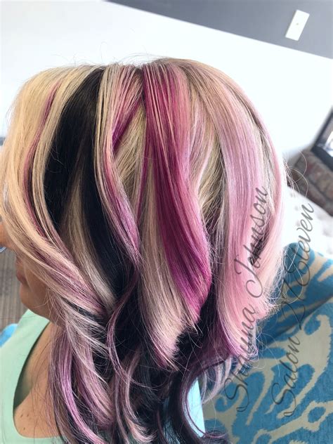 Dark chocolate raspberry icing, chunky color brightness | Bright hair