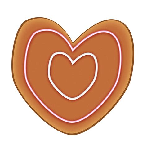 gingerbread heart cookie  stock photo public domain pictures