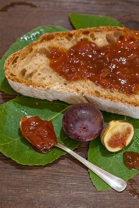 Bread And Fig Jam Fig Jam Culinary Table Photo Background And Picture ...