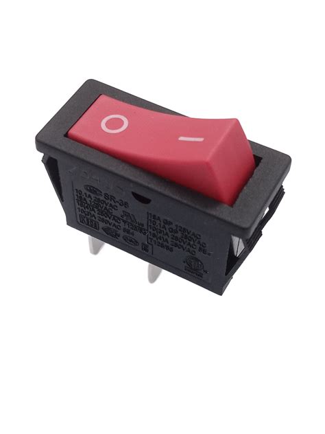 16A 125/ 250V 2 Pin 14*31mm Panel Mounting on-off Rocker Switch Pass ...