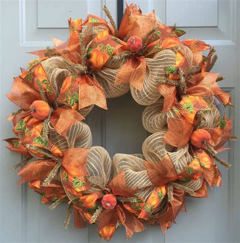 20+ Fall Mesh Wreath Ideas