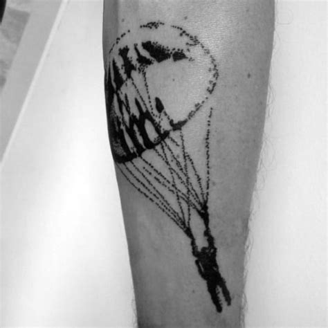 30 Parachute Tattoo Designs For Men - Sky Diving Ink Ideas