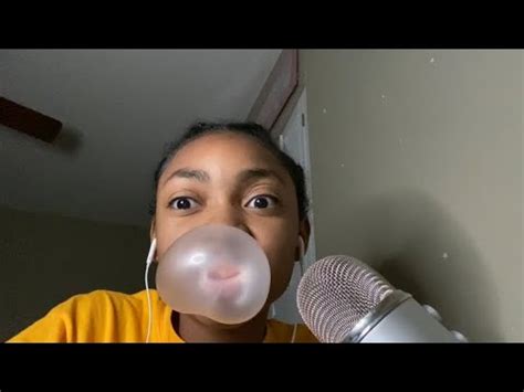 ASMR~Blowing Bubbles And Gum Chewing - YouTube