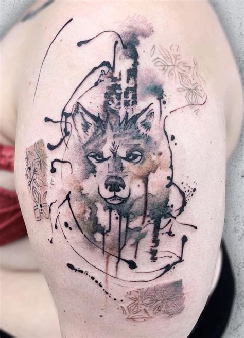 20 Watercolor Wolf Tattoo Ideas