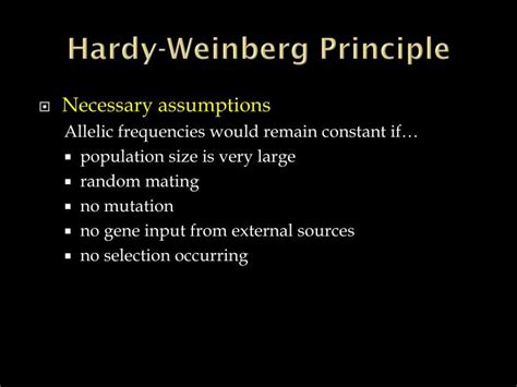 PPT - Hardy-Weinberg Principle PowerPoint Presentation - ID:2927595