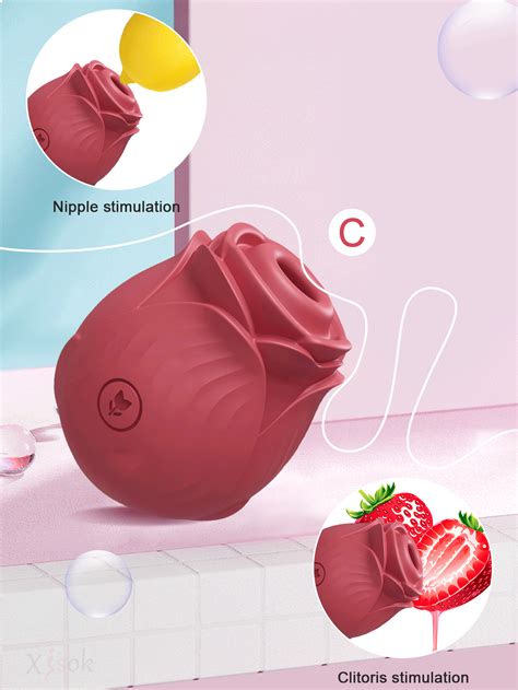Rose Design Sex Toy For Women , Sucking Vibrator Clitoris Sucker Nipple