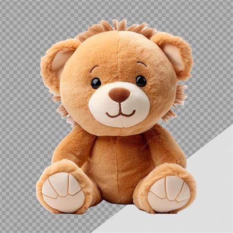 Premium PSD | Cute lion stuffed toy isolated on transparent background png
