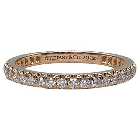 Tiffany and Co. Soleste Full Eternity Band Ring Platinum with Pave