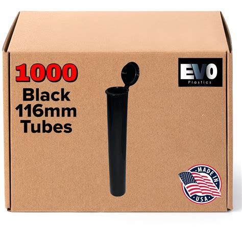 Amazon.com: Evo Plastics 1000 Count Black 116mm Pop Top Tubes, BPA-Free