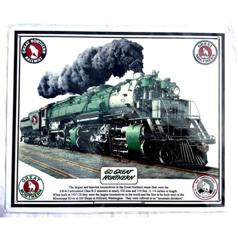 Great Northern 2049 Railroad Tin Sign - Green Locomotive - MrTrain