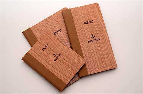 Custom Made Wooden Menu Covers | Branded Oak Menu Folders