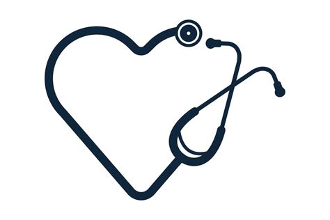 Stethoscope Heart Vector, Medical Stethoscope Heart Shape Vector ...