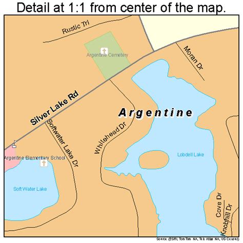 Argentine Michigan Street Map 2603400