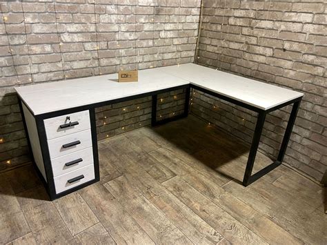 Купить Угловой письменный стол лофт LOFT TABLE L-82 | Мебель в Стиле ...