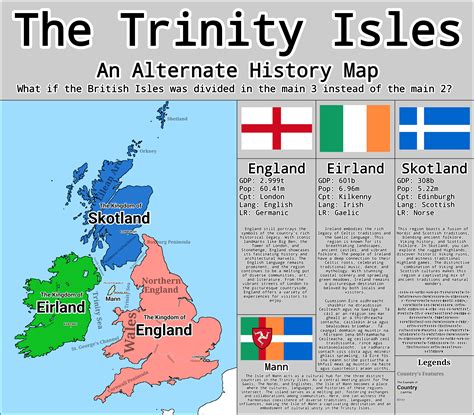 The Trinity Isles: What if the British Isles was divided in the main 3